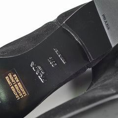 Prada Boots Suede Almond Toe Zip New
