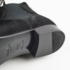 Prada Boots Suede Almond Toe Zip New