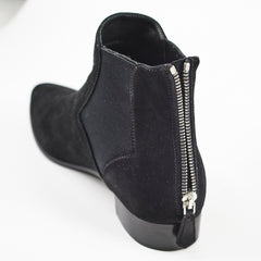 Prada Boots Suede Almond Toe Zip New