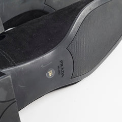 Prada Boots Suede Square Toe New