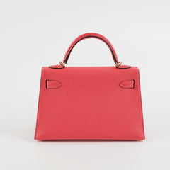 Hermes Mini Kelly Rose Lipstick Chevre Y Stamp (2020)