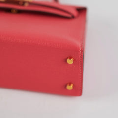 Hermes Mini Kelly Rose Lipstick Chevre Y Stamp (2020)
