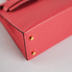 Hermes Mini Kelly Rose Lipstick Chevre Y Stamp (2020)