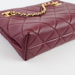 Chanel Mini Shopping Bag Dark Burgundy