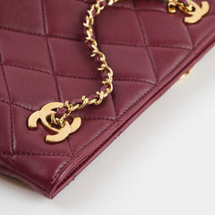 Chanel Mini Shopping Bag Dark Burgundy