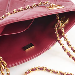 Chanel Mini Shopping Bag Dark Burgundy