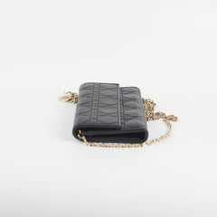 Christian Dior Cluitch Wallet On Chain WOC Black