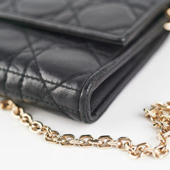 Christian Dior Cluitch Wallet On Chain WOC Black