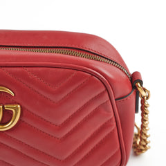 Gucci Small Marmont Camera Bag Red