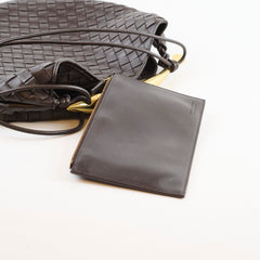 Bottega Veneta Medium Intrecciato Sardine Bag Dark Brown