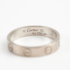 Cartier Love Ring White Gold Size 52