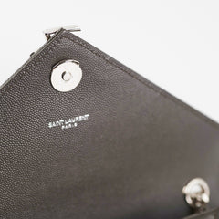 Saint Laurent Small Envelope Quilted Grey