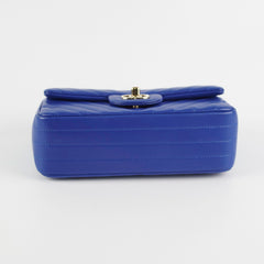 Chanel Mini Rectangular Chevron Blue
