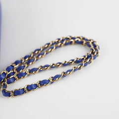 Chanel Mini Rectangular Chevron Blue