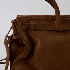 Prada Large Bonnie Suede Cinnamon