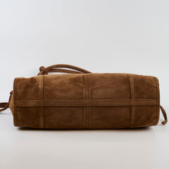 Prada Large Bonnie Suede Cinnamon