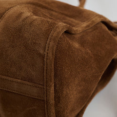 Prada Large Bonnie Suede Cinnamon