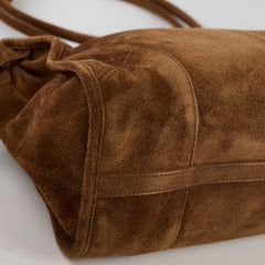 Prada Large Bonnie Suede Cinnamon