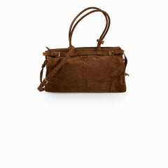 Prada Large Bonnie Suede Cinnamon