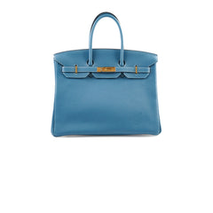 Hermes Birkin 35 Clemence Blue Jean - N Square Stamp