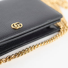 Gucci GG Marmont Wallet on Chain Black