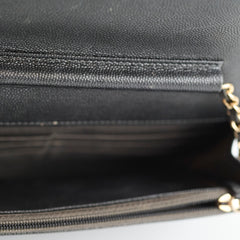 Chanel Seasonal Wallet on Chain WOC Caviar Dk Grey (27 Series)