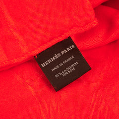 Hermes Shawl Orange Silk/Cashmere