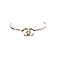 Chanel Gold Metal CC Logo headband