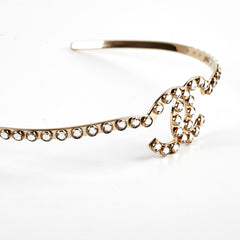 Chanel Gold Metal CC Logo headband