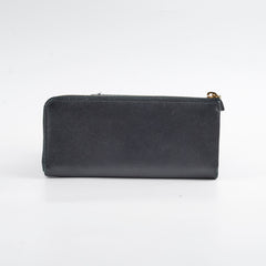 Prada Saffiano Long Wallet Black