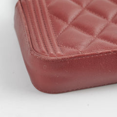 Chanel Boy Long Wallet Burgundy