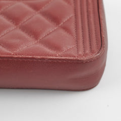 Chanel Boy Long Wallet Burgundy