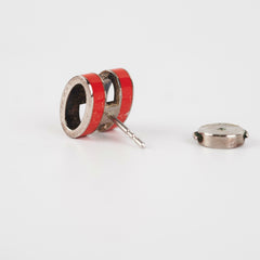 Hermes Mini Red Pop H Earrings