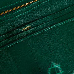 Hermes Bearn Alligator Emerald Wallet D Stamp