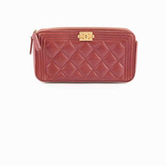 Chanel Boy Pouch Burgundy