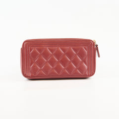 Chanel Boy Pouch Burgundy