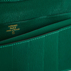 Hermes Bearn Alligator Emerald Wallet D Stamp