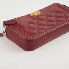 Chanel Boy Pouch Burgundy