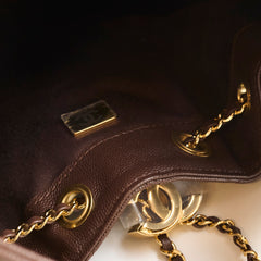 Chanel Small Chanel 25 Bag Brown