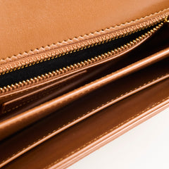 Saint Laurent Le Maillon Satchel Tan Smooth Leather