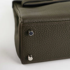 Hermes Kelly 25 Vert De Gris Y Stamp