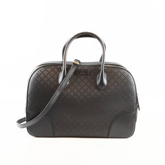 Gucci Black Top Handle Diamante Satchel