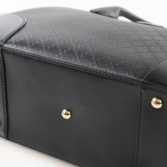 Gucci Black Top Handle Diamante Satchel