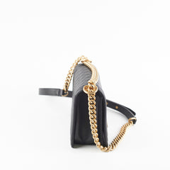 HOLD-Chanel Old Medium Boy Black Caviar Bag 26 series