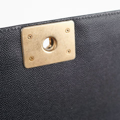 HOLD-Chanel Old Medium Boy Black Caviar Bag 26 series