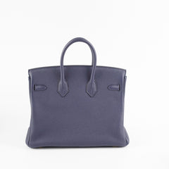 Hermes Birkin 25 Togo Bleu Nuit D Stamp (2019)