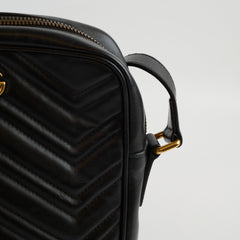 Gucci Medium Marmont Vertical Messenger Bag Black