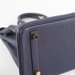 Hermes Birkin 25 Togo Bleu Nuit D Stamp (2019)