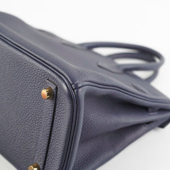 Hermes Birkin 25 Togo Bleu Nuit D Stamp (2019)