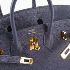 Hermes Birkin 25 Togo Bleu Nuit D Stamp (2019)